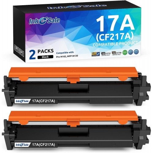 Compatible  HP CF217A Black High Yield Toner Cartridge 2 Packs